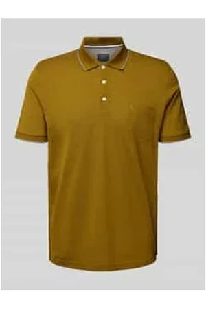 Olymp Slim Fit Poloshirt aus reiner Baumwolle mit Logo-Stitching