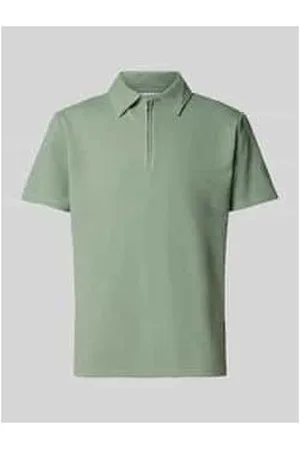 SELECTED Poloshirt mit kurzem Reißverschluss Modell 
