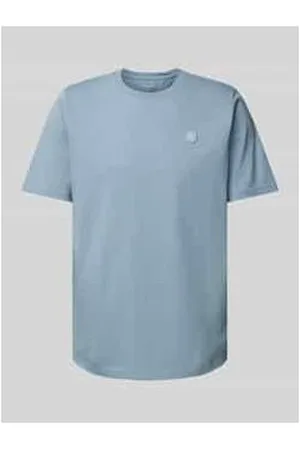 Knowledge Cotton Apparal T-Shirt mit Label-Patch