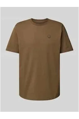 Knowledge Cotton Apparal T-Shirt mit Label-Patch