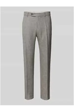 Carl Gross Slim Fit Anzughose aus Leinen-Mix mit Woll-Anteil