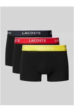 Lacoste Trunks mit elastischem Label-Bund im 3er-Pack
