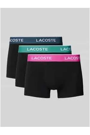 Lacoste Trunks mit elastischem Label-Bund im 3er-Pack