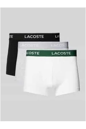 Lacoste Trunks mit elastischem Label-Bund im 3er-Pack
