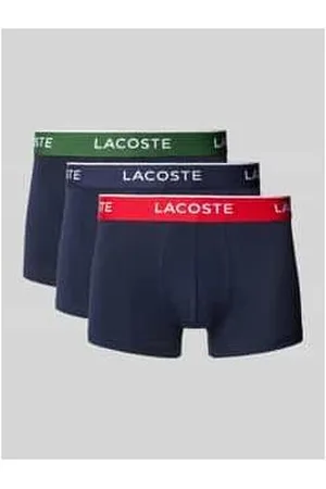 Lacoste Trunks mit elastischem Label-Bund im 3er-Pack