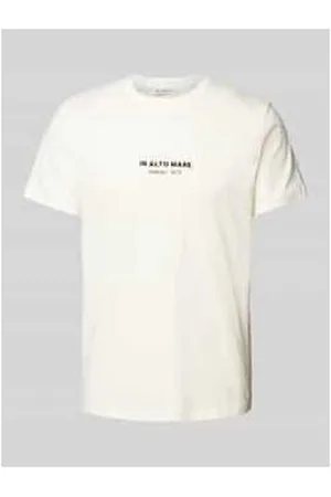 Manuel Ritz T-Shirt mit geripptem Rundhalsausschnitt