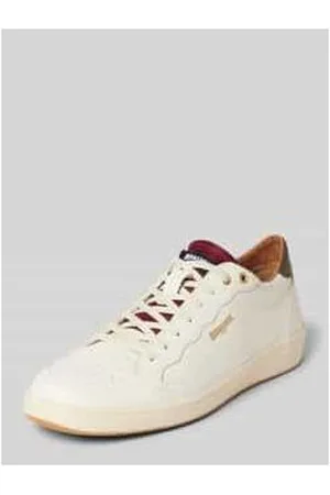 Blauer Sneaker mit Label-Print Modell 