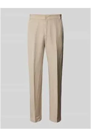 Armani Exchange Tapered Fit Leinenhose mit Bügelfalten