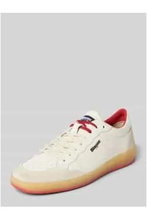 Blauer Sneaker mit Label-Print Modell 
