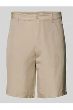Armani Exchange Regular Fit Leinenbermudas mit Gürtelschlaufen