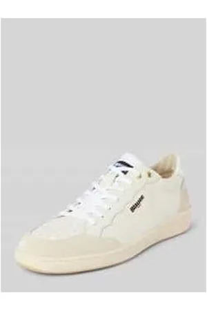 Blauer Sneaker mit Label-Print Modell 