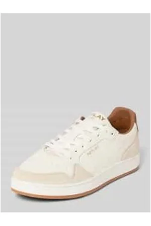 Replay Ledersneaker mit Label-Details Modell 