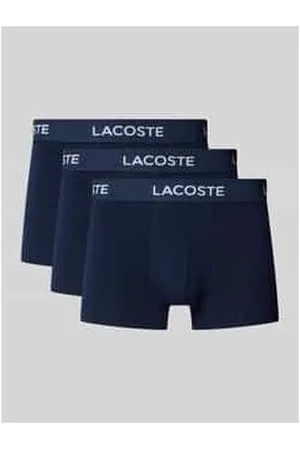 Lacoste Trunks mit elastischem Label-Bund im 3er-Pack