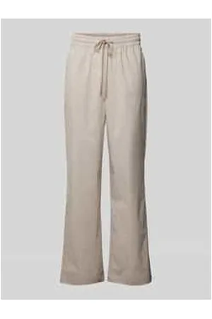 Pegador Wide Leg Stoffhose mit Label-Stitching Modell 