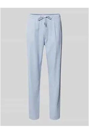 Colours & Sons Cropped Chino aus Leinen mit elastischem Bund