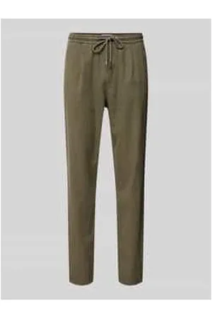 Colours & Sons Cropped Chino aus Leinen mit elastischem Bund