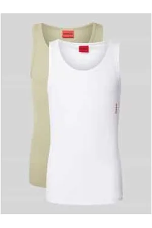 HUGO BOSS Tanktop mit Label-Print im 2er-Pack