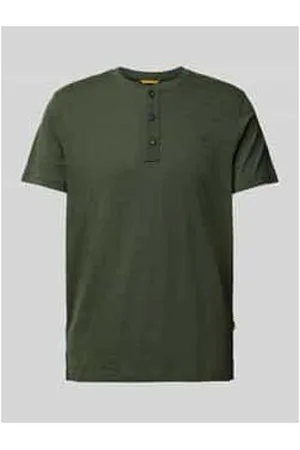 Camel Active T-Shirt mit Serafino-Ausschnitt