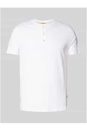 Camel Active T-Shirt mit Serafino-Ausschnitt