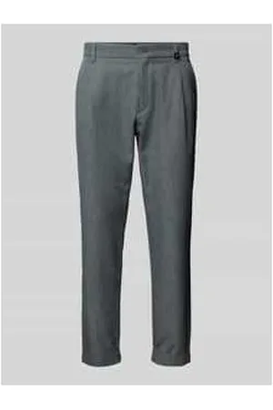 Strellson Regular Fit Bundfaltenhose mit Label-Detail Modell 