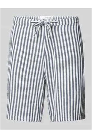 SELECTED Shorts mit Streifenmuster und Tunnelzug