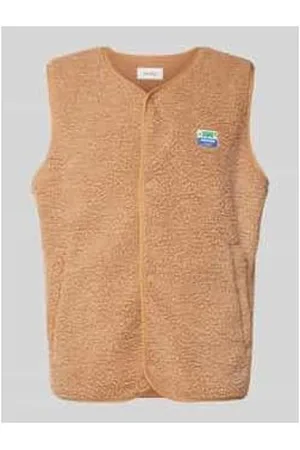 American Vintage Teddyfellweste mit Label-Patch Modell 