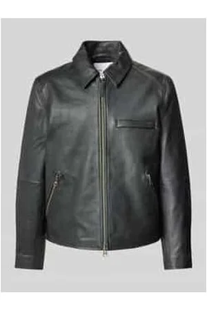 Samsøe Samsøe Lederjacke mit Reißverschlusstaschen Modell 