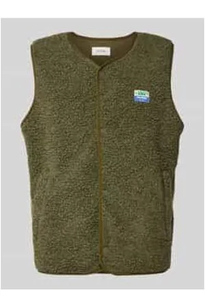 American Vintage Teddyfellweste mit Label-Patch Modell 