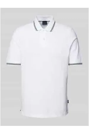 Bugatti Regular Fit Poloshirt mit Label-Detail
