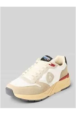 Blauer Sneaker mit Kontrastbesatz Modell 