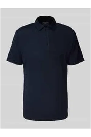 Olymp Poloshirt mit kurzer Knopfleiste