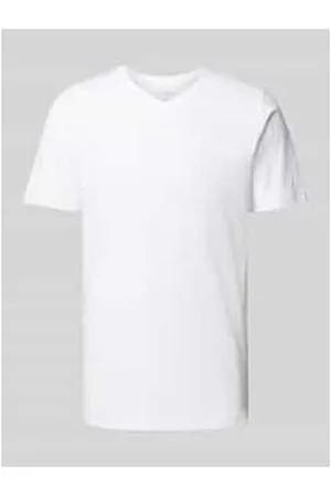 Olymp T-Shirt mit geripptem V-Ausschnitt im 2er-Pack