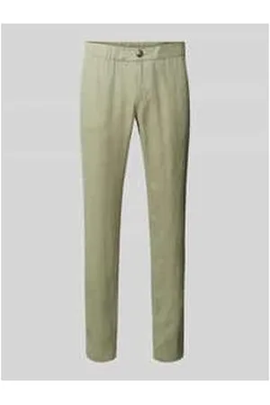 Mazine Regular Fit Leinenhose mit elastischem Bund