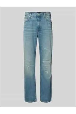 Tommy Hilfiger Straight Fit Jeans aus reiner Baumwolle im Used Look Modell 
