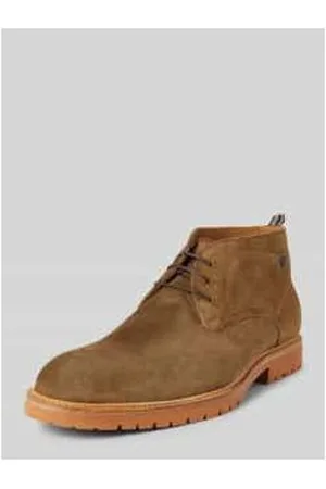 Floris van Bommel Lederboots mit Label-Badge Modell 