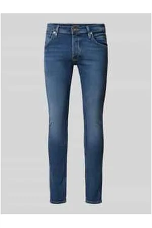 JACK & JONES Slim Fit Jeans mit Label-Patch Modell 
