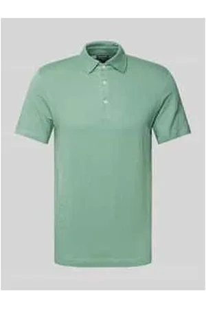 Olymp Poloshirt mit kurzer Knopfleiste