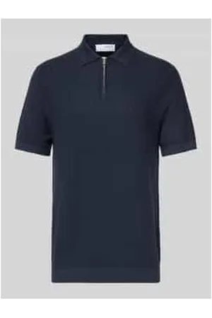 SELECTED Poloshirt mit kurzem Reißverschluss