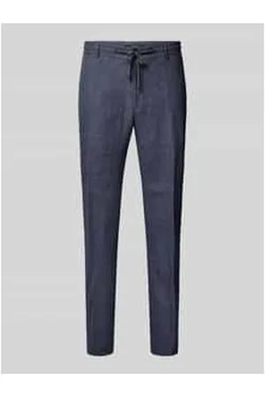 JOOP! Slim Fit Leinenhose mit elastischem Bund Modell 