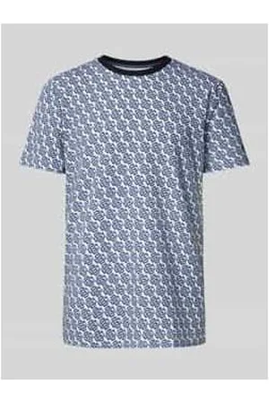 Christian Berg T-Shirt mit geripptem Rundhalsausschnitt