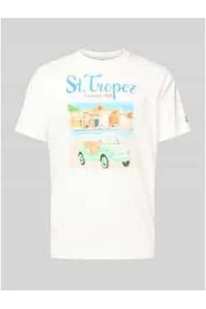 MC2 SAINT BARTH T-Shirt mit Motiv- und Statement-Print