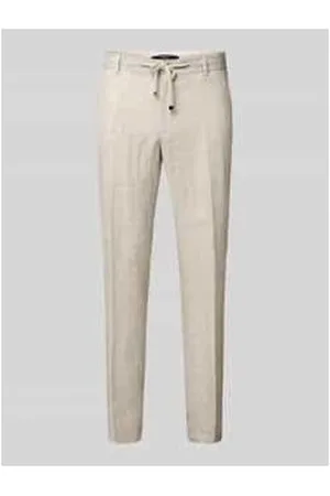 JOOP! Slim Fit Leinenhose mit elastischem Bund Modell 