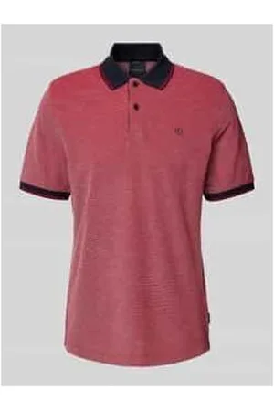 Bugatti Poloshirt mit Label-Stitching