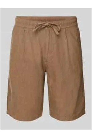 Knowledge Cotton Apparal Loose Fit Leinenshorts mit Tunnelzug