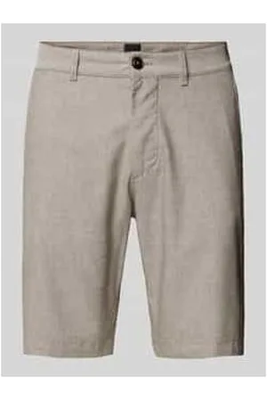 HUGO BOSS Slim Fit Bermudas mit Strukturmuster