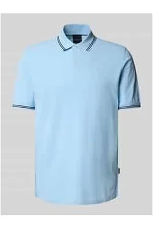 Bugatti Regular Fit Poloshirt mit Label-Detail