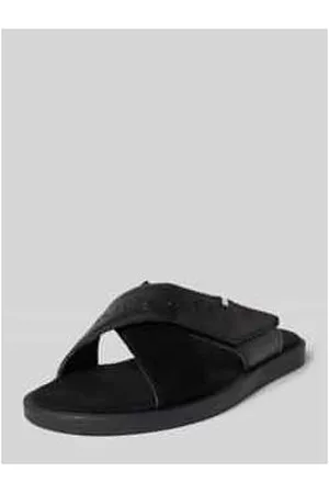 Bugatti Lederslides mit Label-Schriftzug Modell 