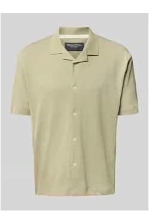 Marc O’ Polo Regular Fit Poloshirt aus Baumwoll-Leinen-Mix