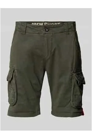 Alpha Industries Regular Fit Cargoshorts mit Label-Stitching Modell 