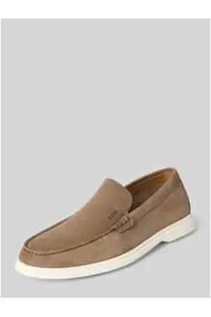 HUGO BOSS Lederloafer mit Label-Prägung Modell 